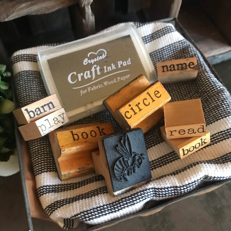 Vintage Rubber Stamp Gift Set Design Your Own Last Minute Etsy