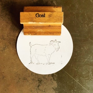 Large Vintage Goat Stamp - DIY Farm Animal Party / Bullet Journal Supplies