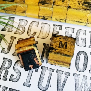 Elige tus sellos / Sellos de letras vintage estilo serif en negrita, mayúsculas de la A a la Z y números, planificador de monogramas Junk Journal Community