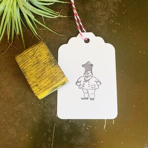 Timbro vintage con cartone animato "Fornaio Chef", timbri per agende e diari, decorazione di buste