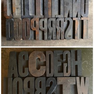 2 1/2 Inch Vintage Letterpress, You Pick Wood Letterpress, Antique Letterpress, Printer Block, Wood Type, Wood Letter, Farmhouse Decor image 6