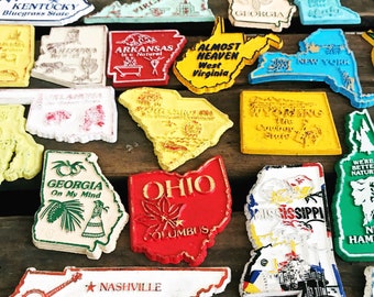 A-N State Magnets, Vintage Collectible & Home State Gifts, Magnet Collection, Refrigerator Magnets For Vintage Decor