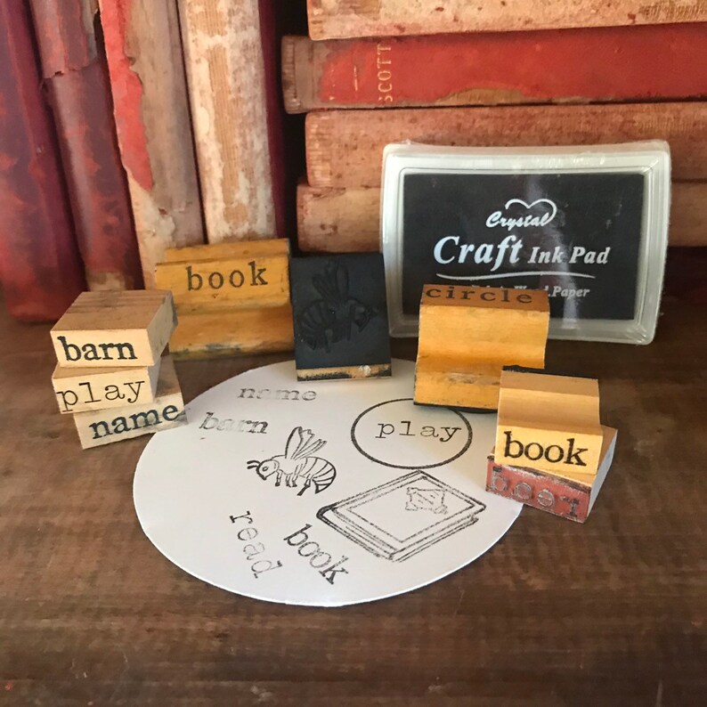 Vintage Rubber Stamp Gift Set Design Your Own Last Minute Etsy