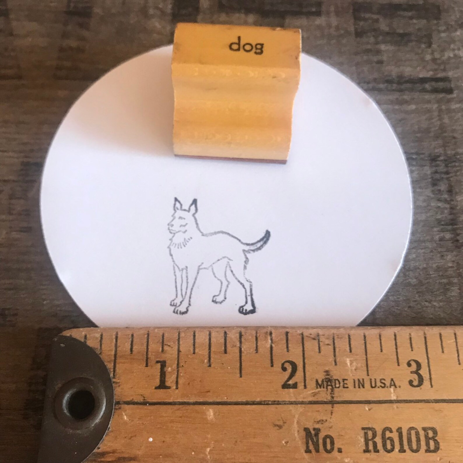 Vintage Dog Stamp Wooden Dog Stamp the Classroom Printer Etsy