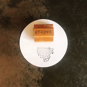 Tampon de grappe de raisin vintage, cadeau unique pour amateur de vin, tampons de fruits en caoutchouc