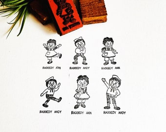 Raggedy Ann / Andy / Doll Mailbox Rubber Stamp-553543