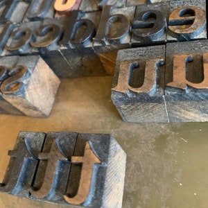 13/16 Inch Vintage Letterpress Letters, Small Uppercase & Lowercase Alphabet, Custom Mini Signs And Sayings image 7