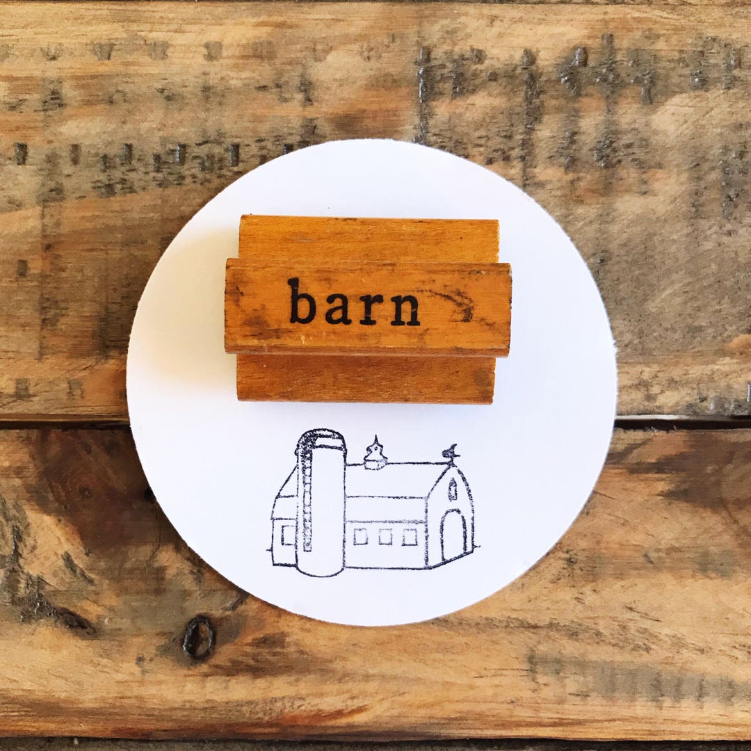 Vintage Silo & Barn Rubber Stamp Unique Farmhouse Decor Gift Etsy