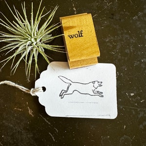 Vintage Wolf Holz Stempel, Wildtierschutz Stempel, Tier Stempel Für DIY Karten & Geschenkpapier