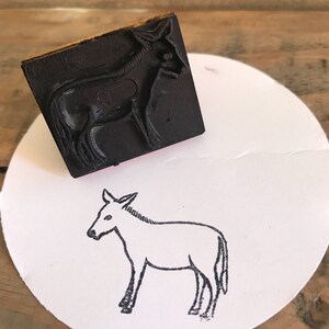 Vintage Donkey Stamp, Rubber Stamps For Planners & Bullet Journals, Gift For Donkey Lover image 3