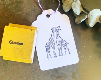 Vintage Giraffe Stamp, Gift For Giraffe Lover, Rubber Giraffe Stamp, Rubber Stamp, Old Wood Stamp,