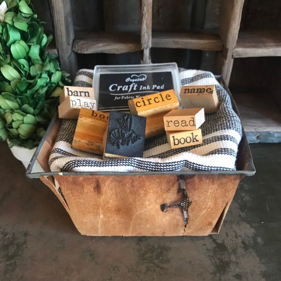 Vintage Rubber Stamp Gift Set Design Your Own Last Minute Etsy