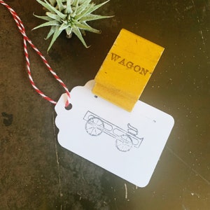 Timbro in gomma vintage con carrozza trainata da cavalli, timbro in legno per carrozza, forniture per artigianato agricolo