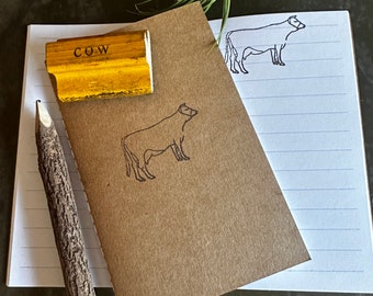 Vintage Cow Rubber Stamp, Animal Stampers For Junk Journals & Planners, DIY Farm Themed Happy Mail Supplies