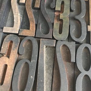 2&quot; Sold By The Number Letterpress, Print Shop Gifts For Printers, Advent & Countdown Wood Blocks