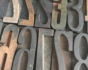 2" Sold By The Number Letterpress, Print Shop Gifts For Printers, Advent & Countdown Wood Blocks