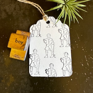 Vintage Junge mit Drachen Stempel, DIY Boy Baby Shower Stempel, Geschenk für kleinen Jungen