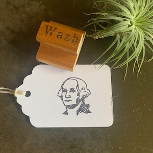 Vintage Washington Holzstempel, Vintage Präsidenten Geschichte Sammlerstücke, Hausschulhandwerk