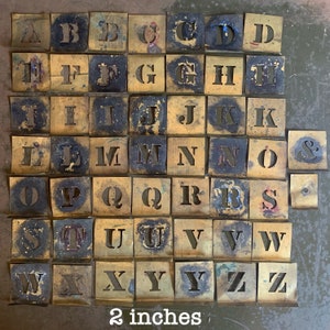 Antique Brass Letter Stencils Vintage Farmhouse Decor - Etsy
