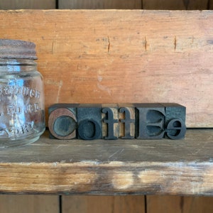 13/16 Inch Vintage Letterpress Letters, Small Uppercase & Lowercase Alphabet, Custom Mini Signs And Sayings image 5