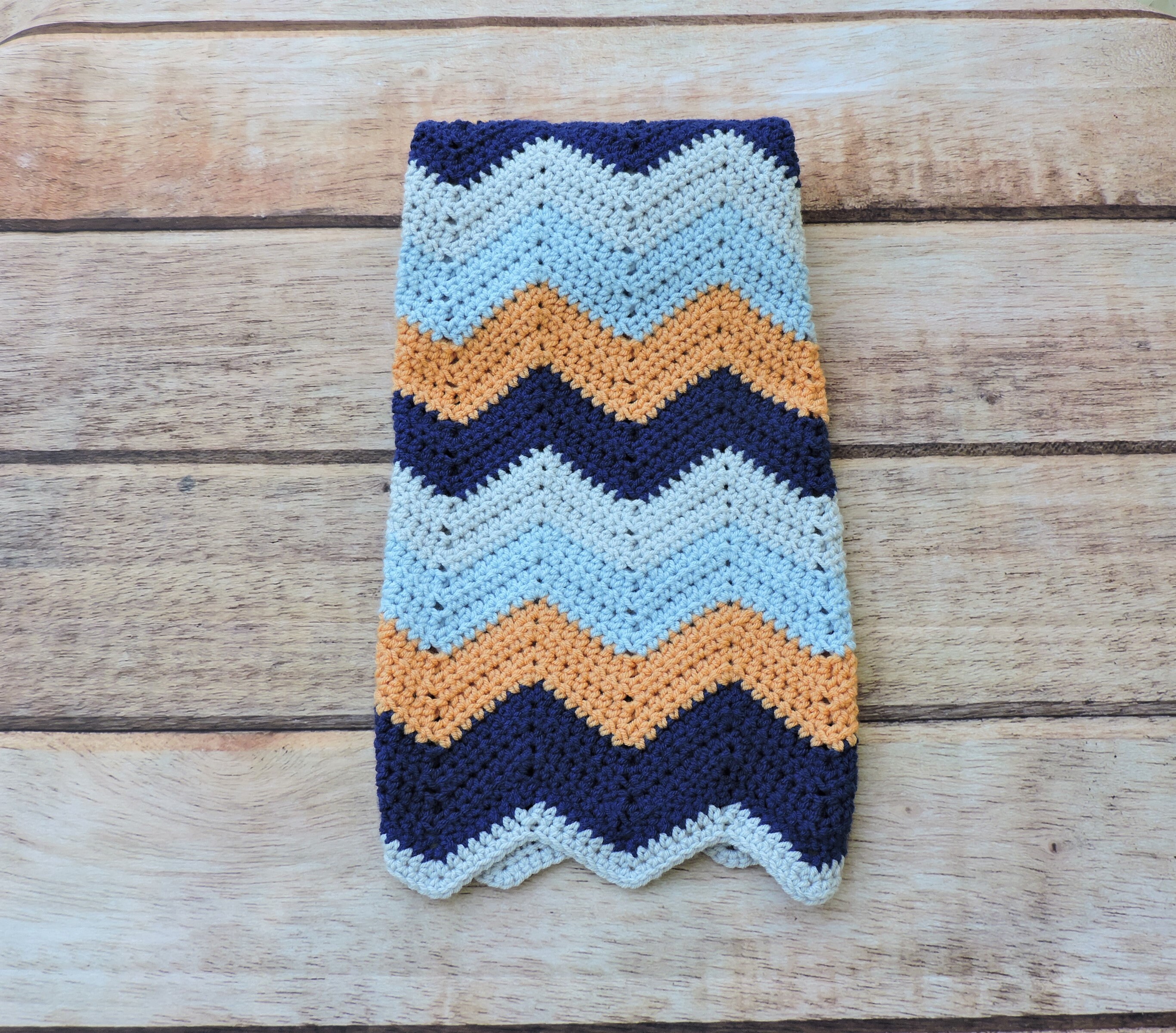 Crochet baby boy blanket chevron baby blanket Etsy