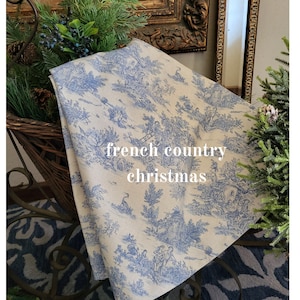 Toile de JouyFrench Blue Pastoral Large  Tree Skirt~  Toile de Jouy~ French Country