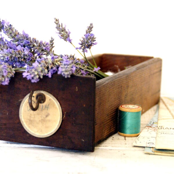 Wood Apothecary Drawer // Rustic Industrial Storage