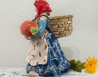 Vintage Blue Sky Pottery 18 Carrots by Laura Kelly Tea Light