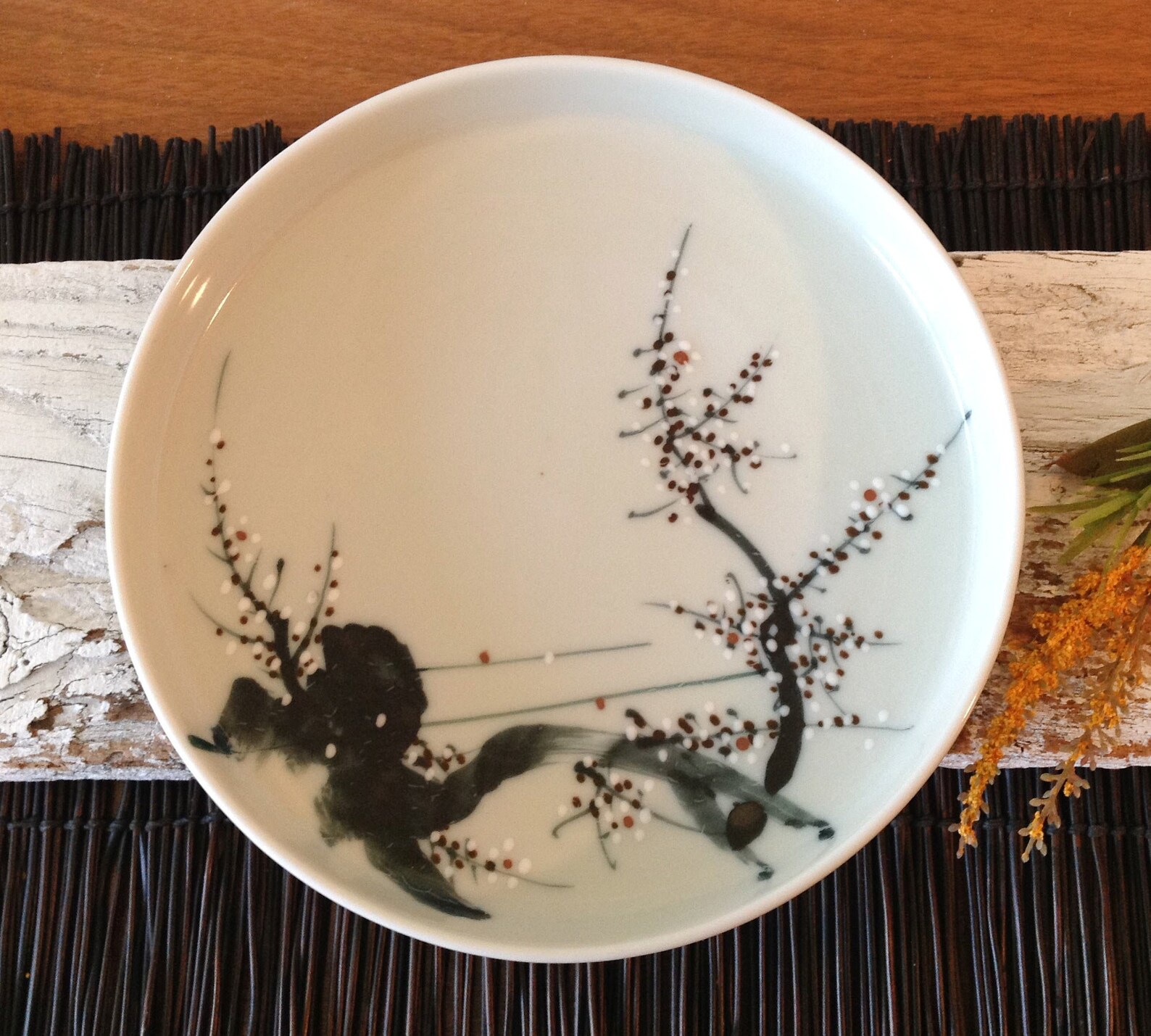 Plaque japonaise peinte à la main aux pieds vert pâle plat de Etsy