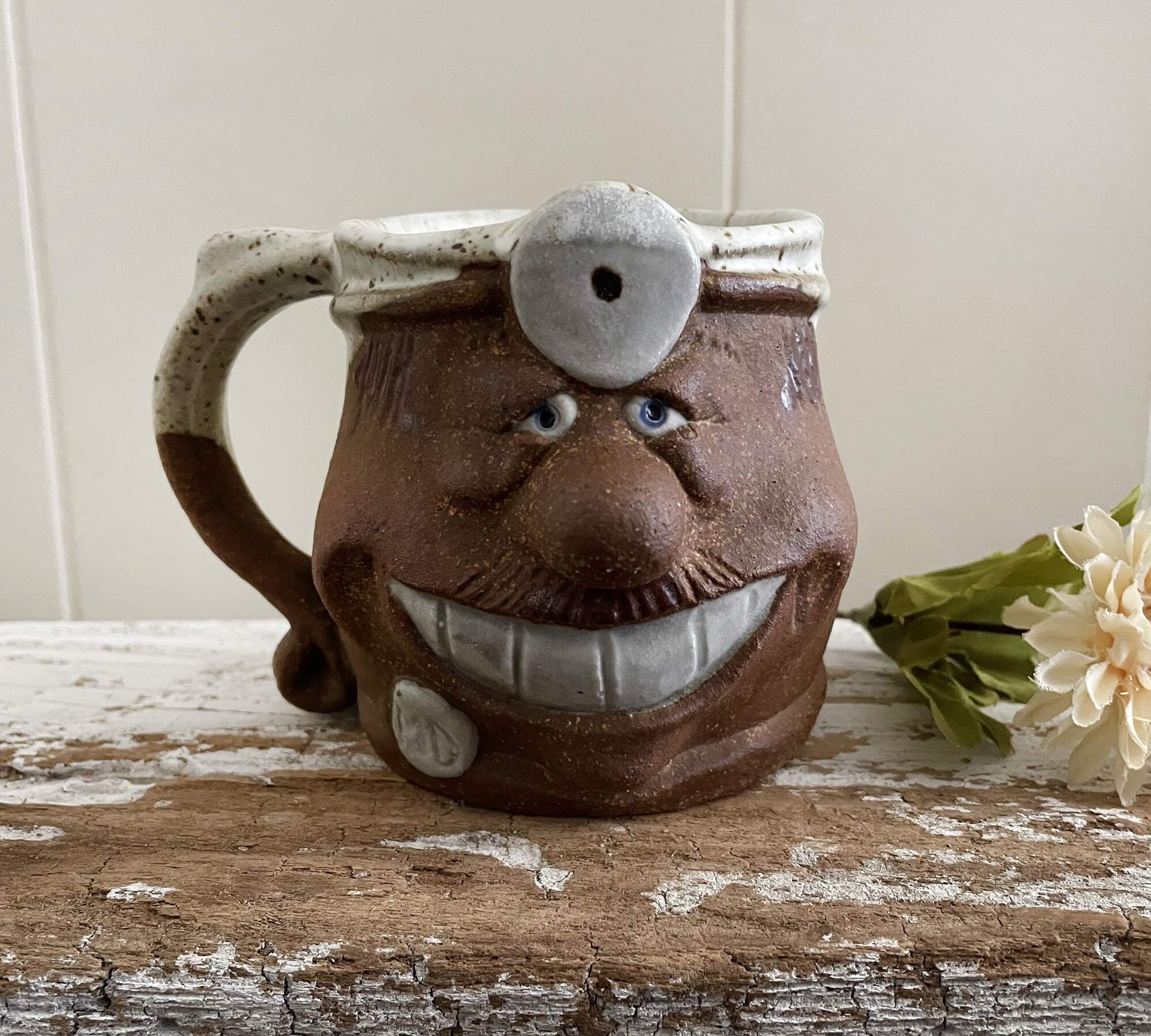 Handmade Pottery Funny Face Mug, Doctor, Surgeon, MD, Silly Cartoon  Caricature Personality Sculpted Big Ceramic Mug, Thick Sandy Clay - Etsy