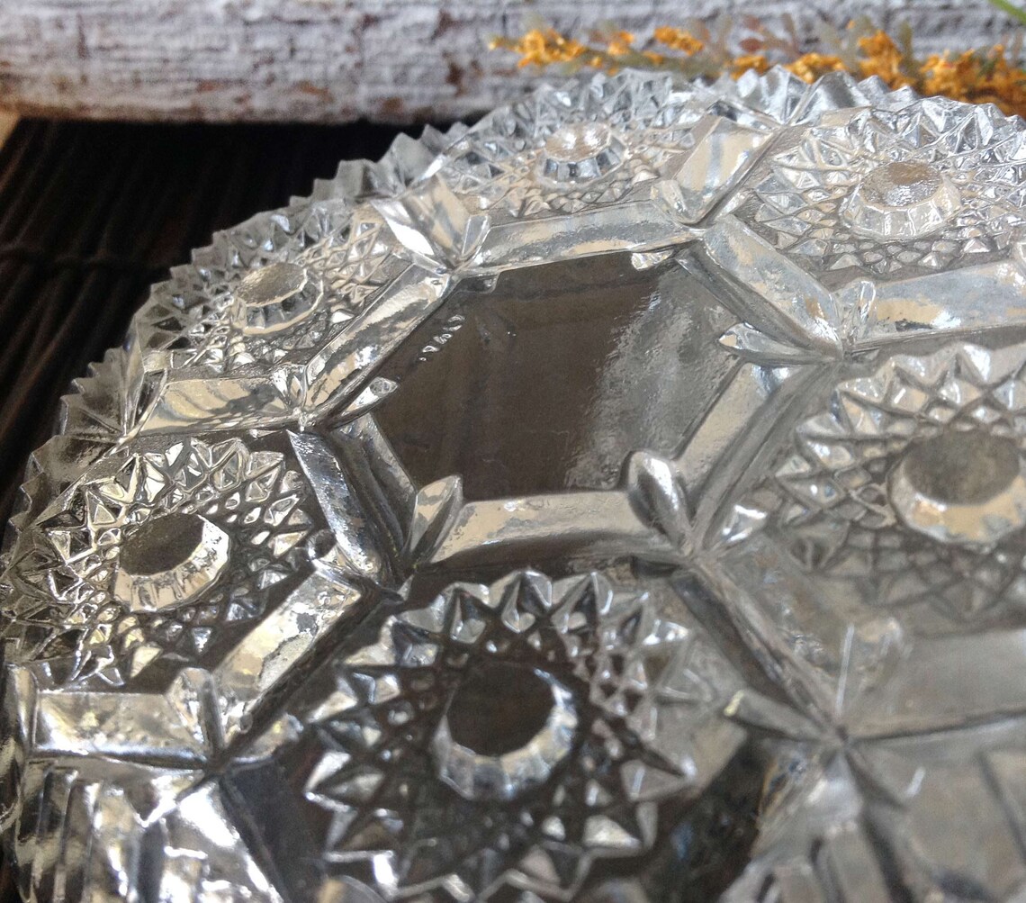 Vintage Pressed Glass Italian Ashtrays Drink Coasters Set of Etsy