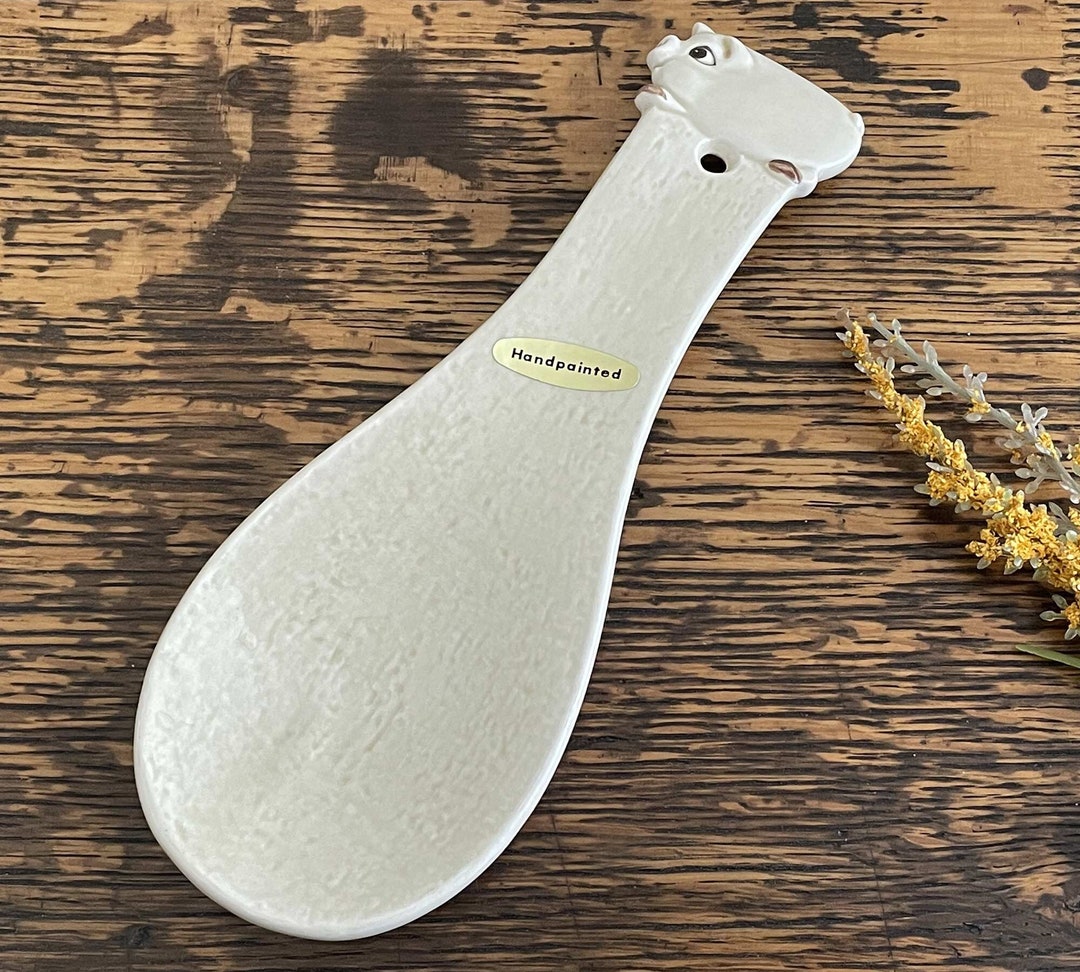 Vintage Otagiri Pig Spoon Rest Hand Painted Textured Beige Etsy