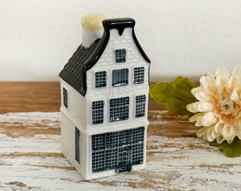 Vintage KLM Bols Blue Delft's Miniature House #11 Holland Collectible Hand Painted Figurine