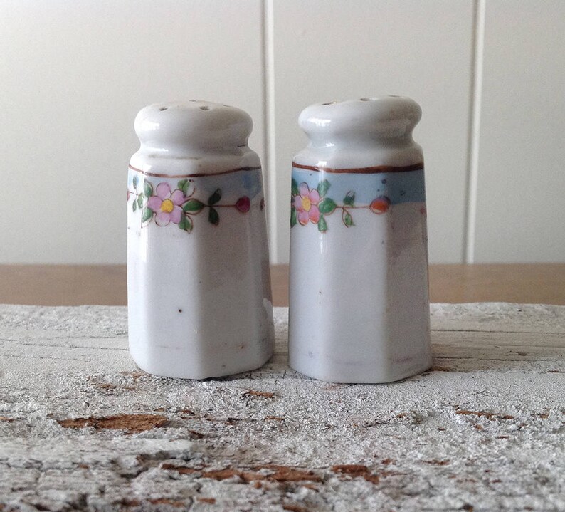 Miniature Hand Painted Salt Pepper Shakers Made in Japan Etsy