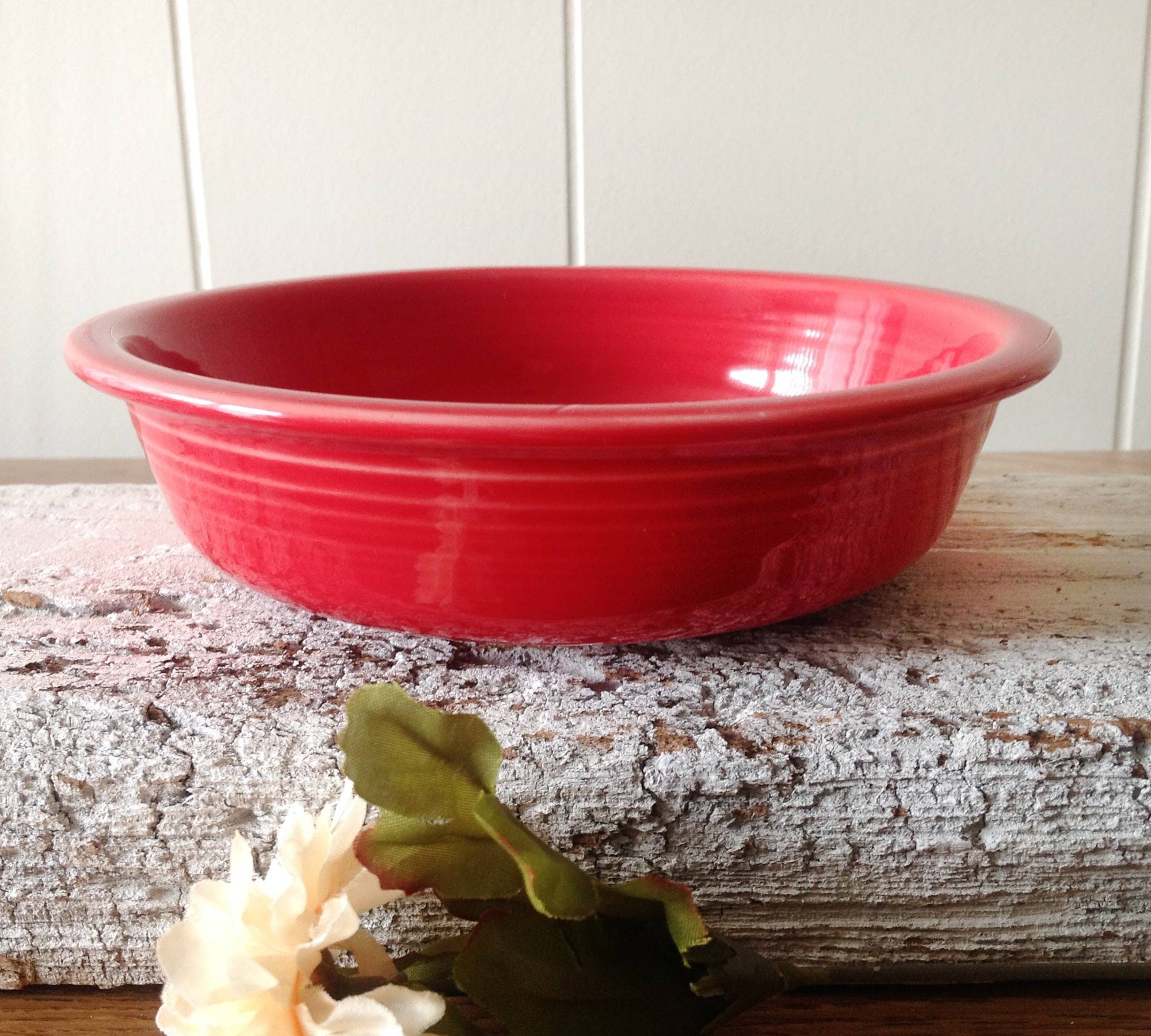 Serving Bowl Chocolate Fiestaware Vintage Bright Red Large Fiesta