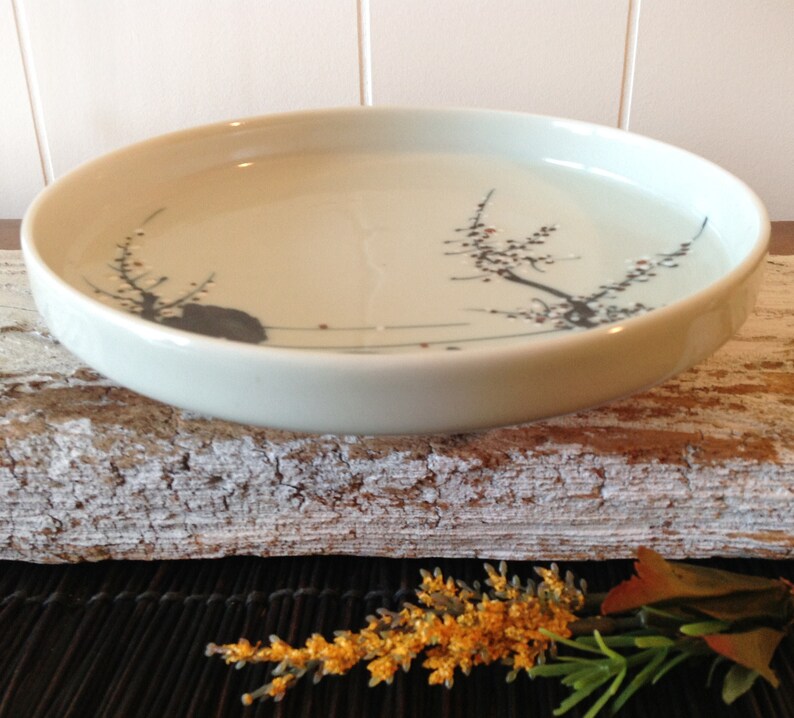 Plaque japonaise peinte à la main aux pieds vert pâle plat de Etsy