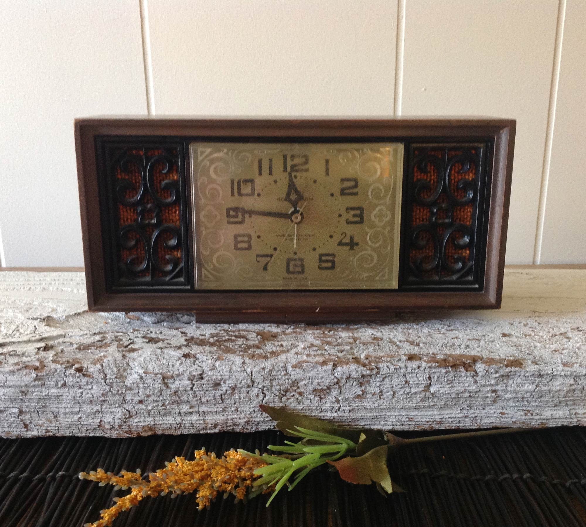 Vintage Mid Century Westclox Electric Clock, Non-working, Wood