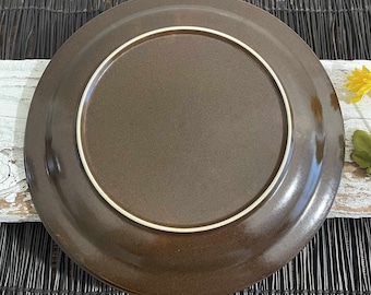 SET of 2 Georges Briard Aztec Stoneware Dinner Plates, Dark Brown