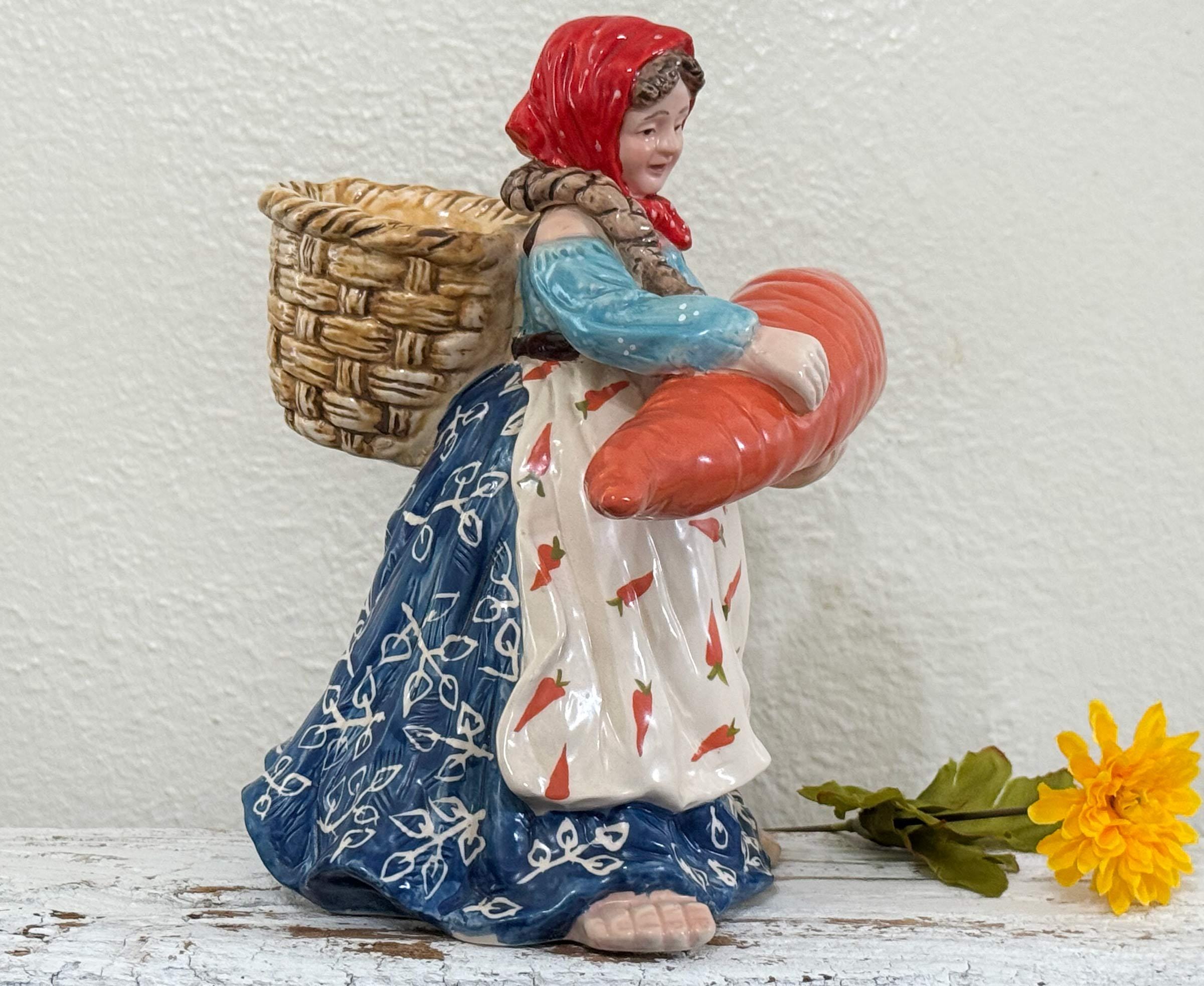 レア★ノベルティ★15th カルカンオリジナル★ニャンニャンライト★陶器製 Vintage Blue Sky Pottery 18 Carrots by Laura Kelly Tea Light