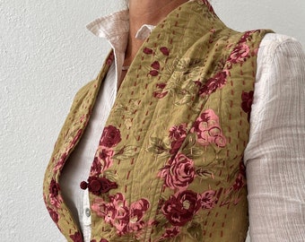 gilet senape in cotone