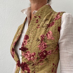 mustard waistcoat in cotton image 1