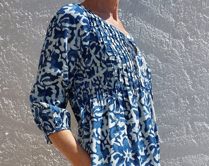 Stone Detailed Belted Dress Indigo 19115