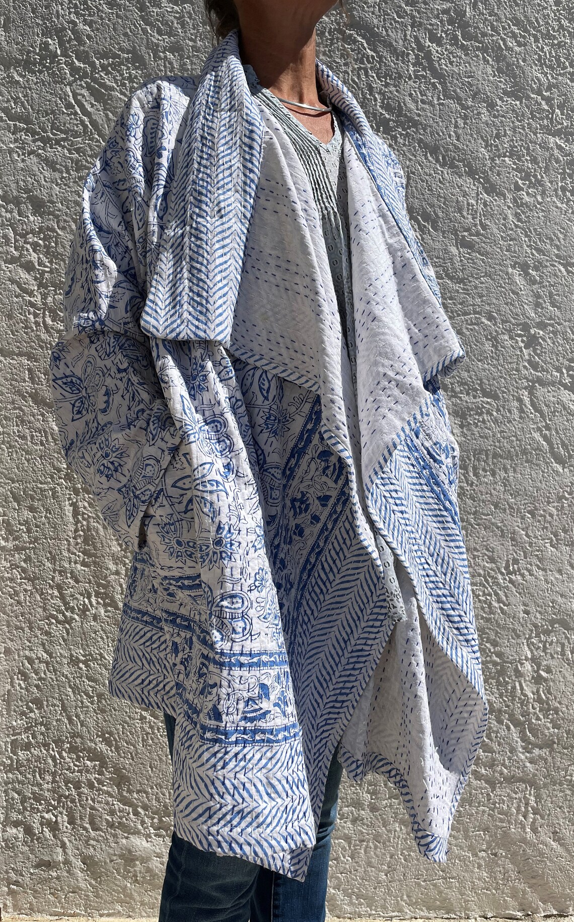 JACKET BLUE PRINT Etsy