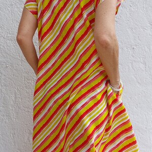 Classic Bias Cut Cotton Dress - Hayman Stripe