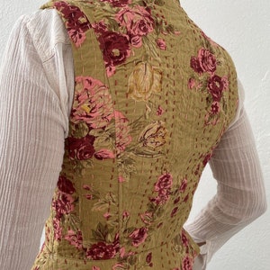 mustard waistcoat in cotton image 2