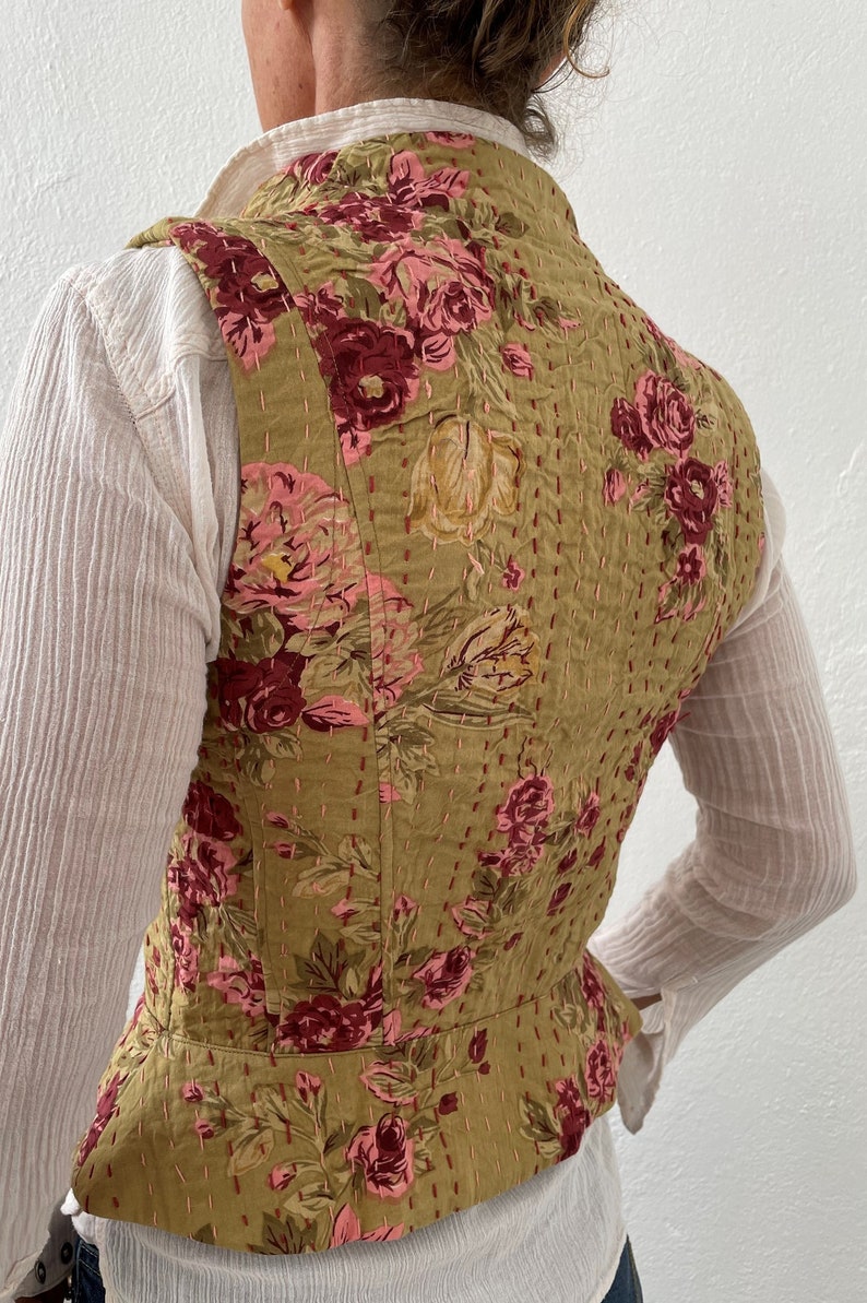 mustard waistcoat in cotton image 2