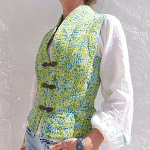 Blue Sweetheart Cotton Waistcoat