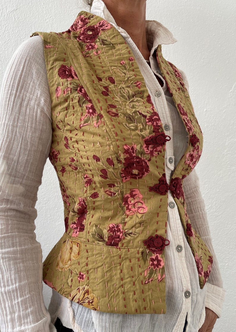 mustard waistcoat in cotton image 4