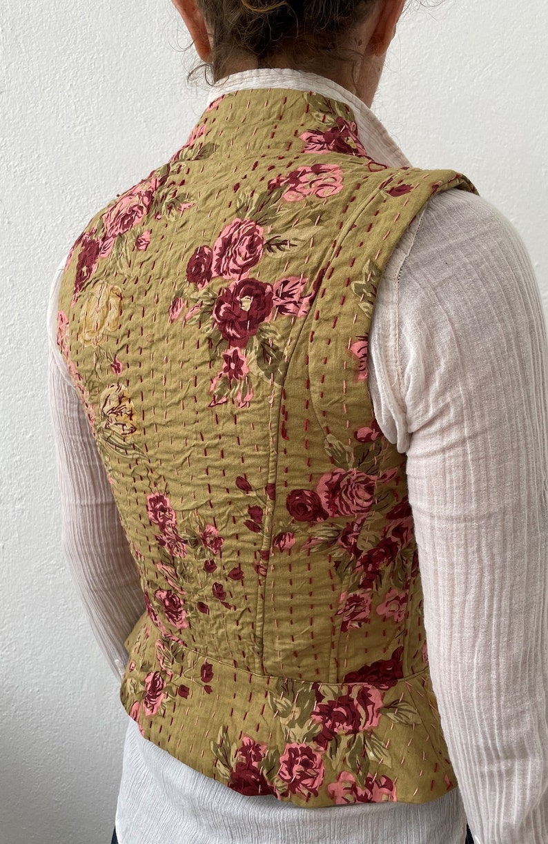 mustard waistcoat in cotton image 3