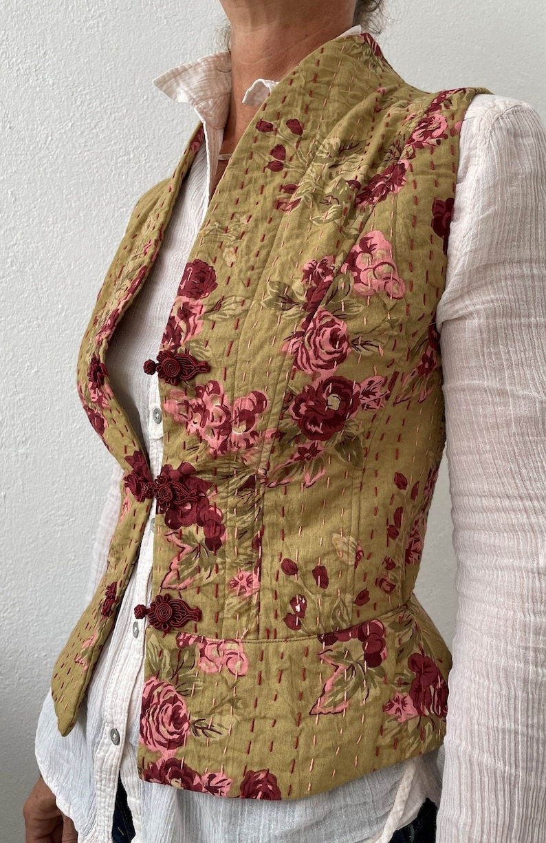 mustard waistcoat in cotton image 1